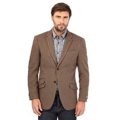 Brown single breasted blazer